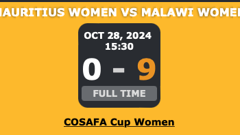 Mauritius vs Malawi women cosafa cup